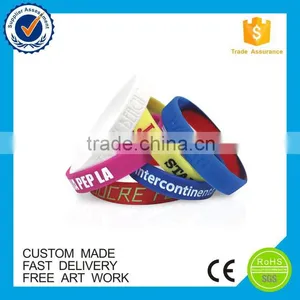 China Supplier High Quality Printing Custom Silicone Bracelets thumbnail-3