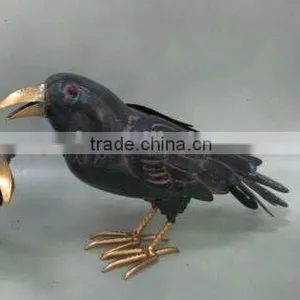 Decorative Handpainted Metal Crow Halloween Decoration thumbnail-1