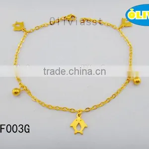 Olivia Jewelry Best Sell 2016 Stainless Steel Gold Anklets Wholesale Price thumbnail-1