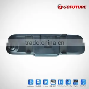 Full HD 1080p G-sensor CE, ROHS, FCC,KCC Certificates AV-out WDR Motion Detect Rearview Mirror Car Driving Video Recorder thumbnail-2