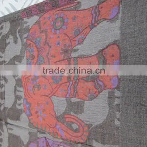 ELEPHANT CASHMERE PASHMINA SHAWLS TEXTILE thumbnail-2