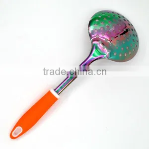 Hot Sales in Amazon Non-stick TPR Handle Titanize Kitchen Skimmer Spoon thumbnail-2