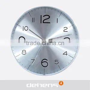 DEHENG 8'' Dimond Cut Effect Frame Metal Wall Clock thumbnail-1