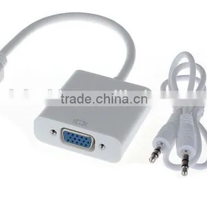 HDMI Male to VGA Female Adapter With 3.5 Audio Cable +usb Micro Power thumbnail-2