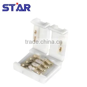 Cheap 10mm Solderless RGB 4pin Connector Clip for RGB 5050 Led Strip Light thumbnail-1