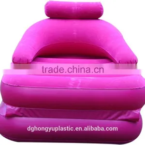 High Class Flocked Inflatable Air Sofa Bed thumbnail-1