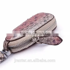 New Fashion Customized Python Snakeskin Car Key Case,zipper Key Pouch,genuine Leather Car Key Holder thumbnail-5