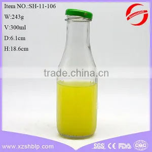 Liquid Packing 250ml Glass Beverage Bottles With Screw Metal Cap thumbnail-1