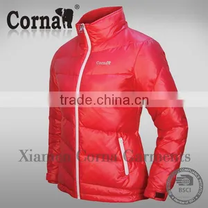 100% Nylon Fabric Polish Breathability Red Down Jacket for Women Outdoor Active thumbnail-3
