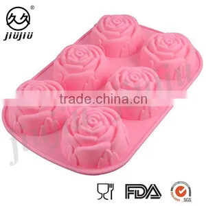 Rose Shape Silicone Ice Cube Tray/cake,choclate,baking Mold thumbnail-2