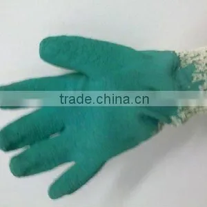 White Cotton Jersey Liner Coated Gloves thumbnail-1