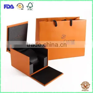 2016 New Matte Custom Made Logo Printed Clamshell Cardboard Jewelry Box thumbnail-6