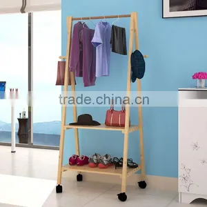 Metal Garment Rack Clothes Stand Portable Clothing Shoe Rack With Bottom Shelf thumbnail-1