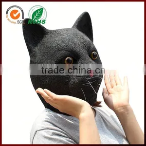 Donkey Kong Halloween Adults Costume Animal Black Sexy Cat Full Face Female Latex Mask thumbnail-3