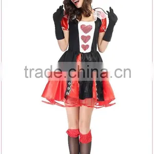 Pretty Queen Fancy Dress Queen of Hearts Costume Sexy Fairy Tale Costumes thumbnail-4