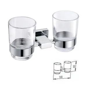 Bathroom Brass Tumbler and Cup Holder thumbnail-2