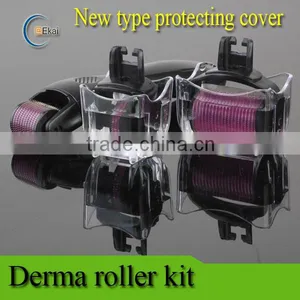 3-In-1 Kit Derma Roller Titanium Micro Needle Roller - 180/600/1200 Needles Skin DermaRoller for Body and Face thumbnail-6