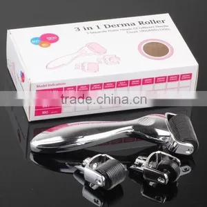 NL-DRS301S 3 in 1 Derma Roller Mesoroller With 3 Replaceable Roller Heads (CE) thumbnail-1