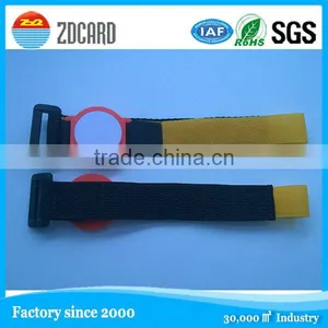 Nylon Black White Reusable id Bracelet Wristband thumbnail-2