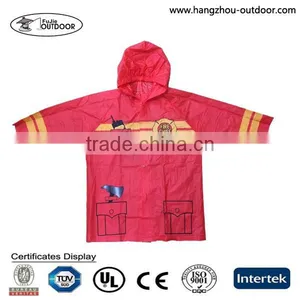 Fireman Style PVC Raincoat for Kid's thumbnail-1