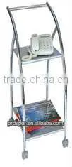 Double Tier Standing Metal Magazine Rack thumbnail-1