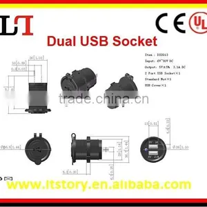 12v Usb Socket Panel Mount, 12v Usb Socket, Usb Socket thumbnail-1