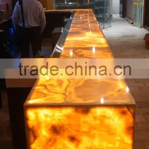 Professional Factory BACKLIT ONYX COUNTERTOPS FOR BAR RECEPTIONS thumbnail-4