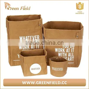 Green Field Plain Kraft Paper Storage Bags thumbnail-1