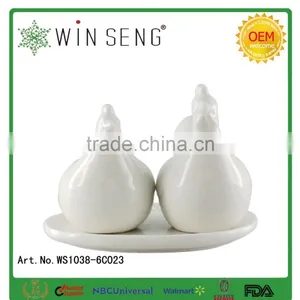 Salt And Pepper Shaker Salt Pepper Bottle With Holder Set Ceramic Crafts thumbnail-1
