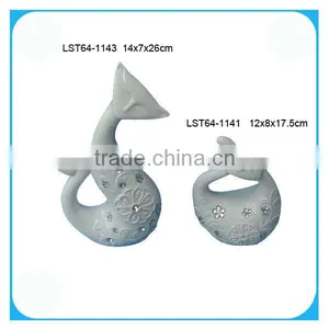 Porcelain Cat Figurines Decoration thumbnail-1