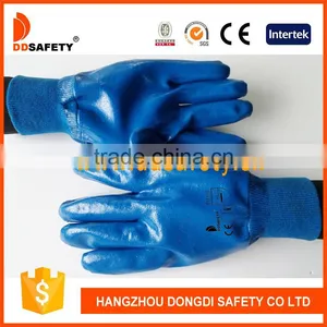 DDSAFETY Cotton Working Gloves With Blue Knit Wrist thumbnail-1