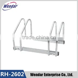 Hot Sale 2 Bike Standing Rack In Public , Galvanized Bicycle Parking Stand, Bike Bicycle Floor Parking Rack Storage Stand thumbnail-1