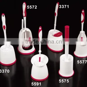 High Quality New Style Plastic Toilet Cleaning Brush With Holder Set thumbnail-2