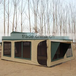 14oz Canvas Trailer Tent With Skylight for Truck Made in China thumbnail-3