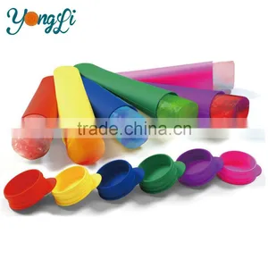 DIY Hot Selling Bpa Free Clear Silicone Popsicle Mold With Lid,Rainbow Color Silicone Ice Pop Mold Maker thumbnail-1