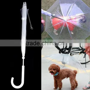 1Pcs Cute Fashion Attractive Comfortable Transparent PVC Dog Puppy Pet Umbrella for Outdoor Rain Travel Hiking Pet Supplies thumbnail-3