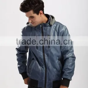 Latest Design Men Pu Leather Jacket thumbnail-5