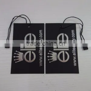 2016 China Custom High Quality Gold Foil Logo Jeans Hang Tags With Strings thumbnail-6