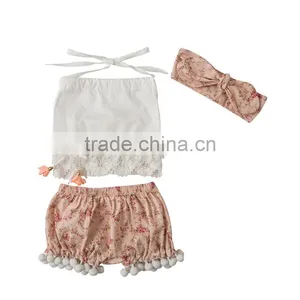 Summer New Design Boutique Baby Clothing Set Fashion Girl Floral Outfits thumbnail-5