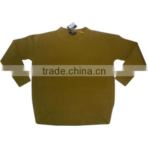 Ladies Long Sleeve Curved Hem Crew Neck Sweater (Garment Stock Lots/Apparel Stock/stocklots/Garment Apparel From Bangladesh) thumbnail-5