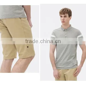Custom Breathable 100% Cotton Contrast Tipping Button Placket Unbranded Polo Shirt thumbnail-3