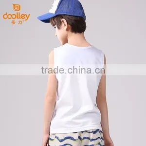 Summer Wholesale Boys Sleeveless t Shirt 100% Cotton Kids Sleeveless t Shirt Chidren Vest thumbnail-4
