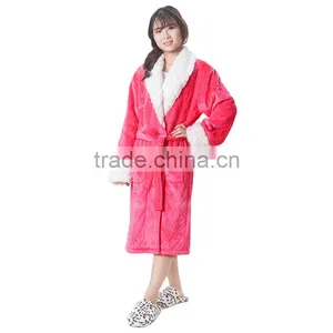 Robe Gown Sets Women Fleece Teen Girls Sexy Sleepwear thumbnail-1