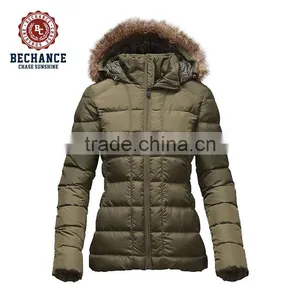 Women Down & Feather Winter Jacket With Fur thumbnail-6