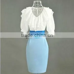 Summer Chiffon Halter Design Belt Dress for Woman thumbnail-1