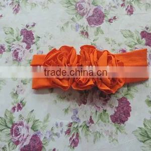 New Arrival Girl Boutique Accessories Cotton Knit Elastic Baby Girls Hair Bands Wholesale Beautiful Children Flower Headbands thumbnail-4