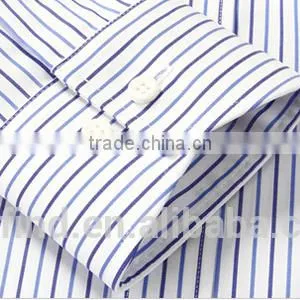 100% Cotton Classic Fit Stripe Long Sleeve Mens Shirt Pocket Style for Oem thumbnail-4