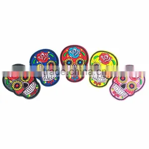 D&D 10 Pcs/Pack Skull Embroidered Patches Iron On Applique for Clothing Patches Sewing Crafts Accessory thumbnail-1