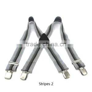50mm Wide Mens Gentles Braces Plain Heavy Duty Durable Suspender Elastic thumbnail-3