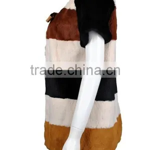 YR530 Many Colors Sheared Rabbit Fur Winter Coat thumbnail-2